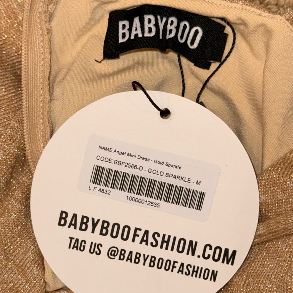 BabyBoo Fashion Sparkly Ruched Mini Bodycon Dress - Picture 3 of 3